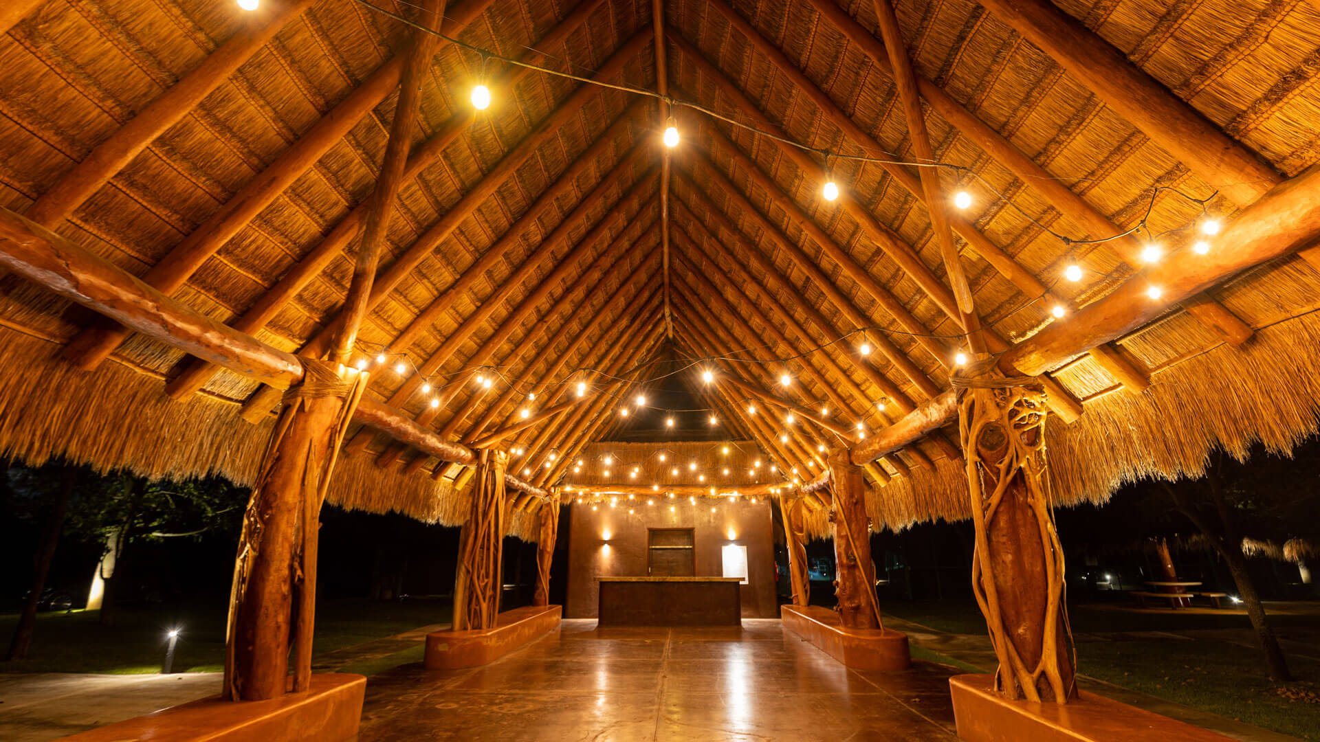 Palapa interior La Reserva Yucatán